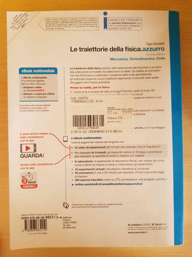 Traiettorie della fisica azzurro 2ed  (le) - volume secondo biennio (ldm)