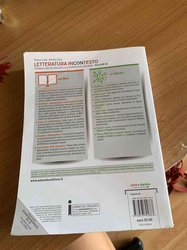 Letteratura incontesto 3° a