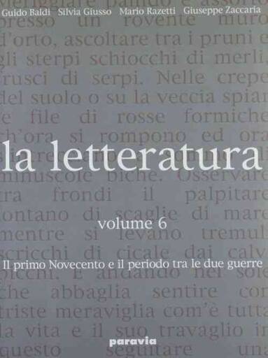 Letteratura (la) - volume 6